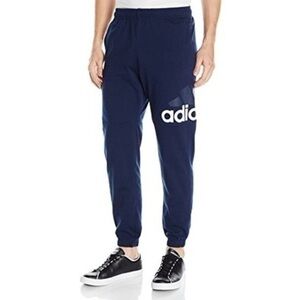 Adidas Essential Logo Track Pant Mens Size 2XL Navy Blue Taper Leg Jogger Pants